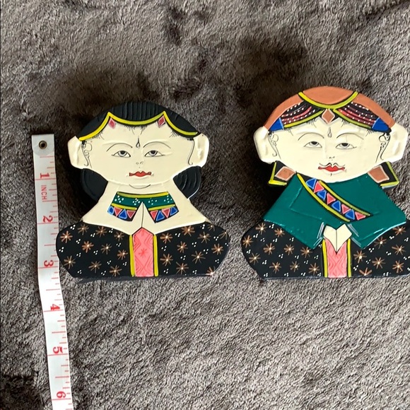 Hand crafted pair of figurines from Far East - Picture 6 of 6